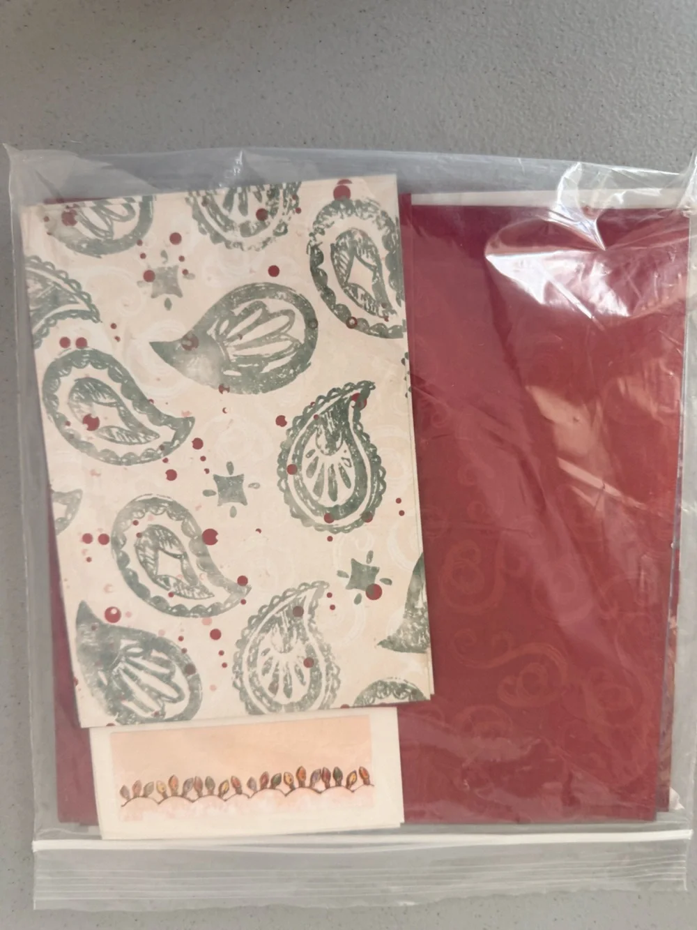 Assortment of Creative Memories Holiday Sticker & Paper Set - Red Green Blue